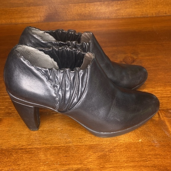 Umberto Raffini signature black Leather platform ankle boots Eu 39 US 8.5 - Picture 5 of 14